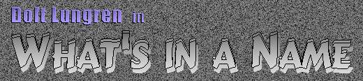What's in a Name